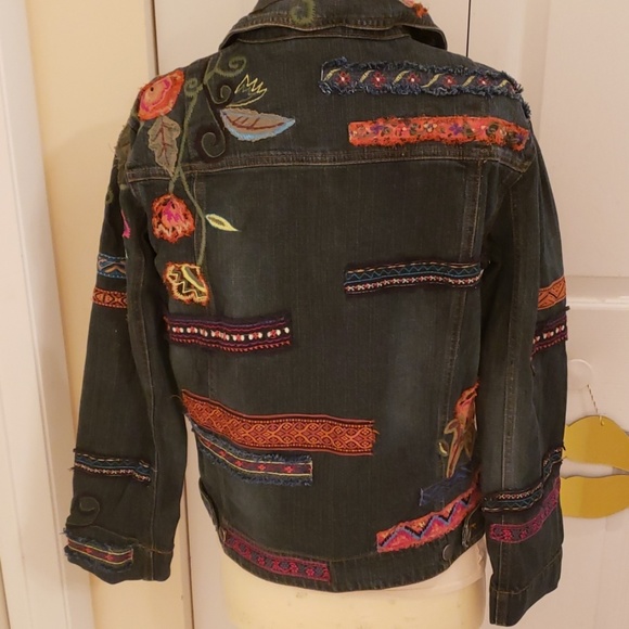 Chico's Embellished Denim. Jacket in size 1 - Picture 2 of 7